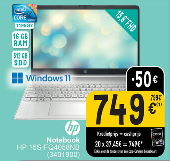 Cora hp Notebook aanbieding