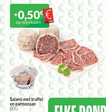 Intermarché Salami met truffel en parmezaan 80G aanbieding
