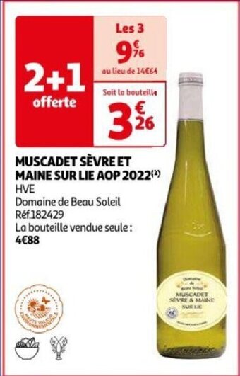 Auchan MUSCADET SÈVRE ET MAINE SUR LIE AOP 2022 aanbieding
