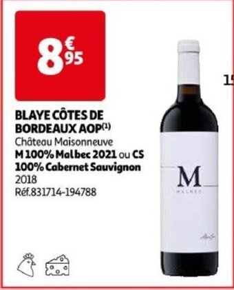 Auchan BLAYE CÔTES DE BORDEAUX AOP aanbieding