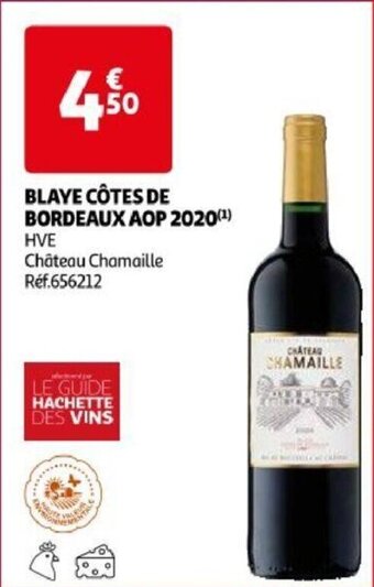 Auchan BLAYE CÔTES DE BORDEAUX AOP 2020 aanbieding