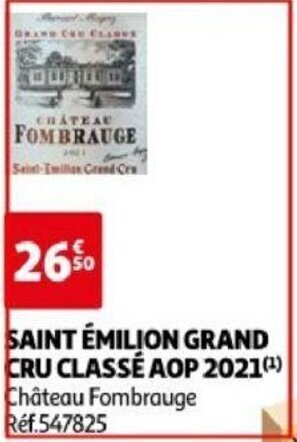 Auchan SAINT ÉMILION GRAND CRU CLASSÉ AOP 2021 aanbieding