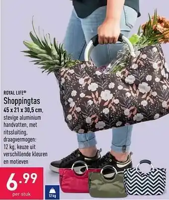 ALDI Royal life shoppingtas aanbieding