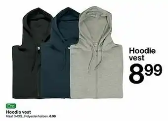 Zeeman Hoodie vest aanbieding