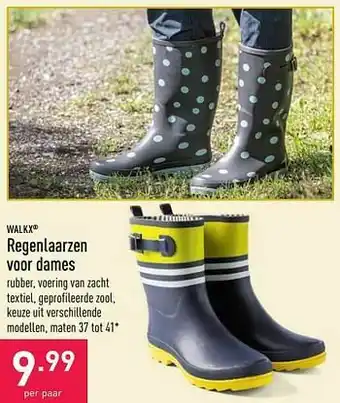 ALDI Walkx regenlaarzen voor dames aanbieding