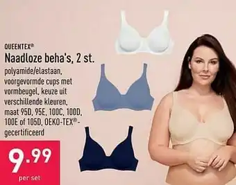 ALDI Queentex naadloze beha`s aanbieding