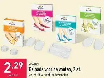ALDI Vitalis gelpads voor de voeten aanbieding