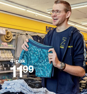 Zeeman Heren Boxers 4-pak aanbieding