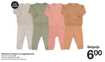 Zeeman Newborn sweater en joggingbroek aanbieding