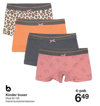 Zeeman Kinder boxer Maat 92-128 aanbieding