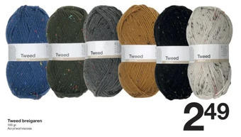 Zeeman Tweed breigaren 100gr aanbieding