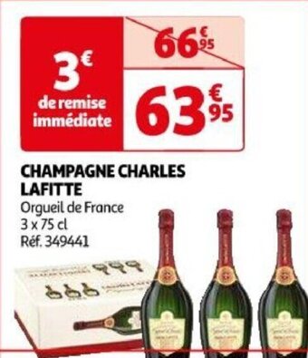 Auchan CHAMPAGNE CHARLES LAFITTE Orgueil de France 3x75 cl aanbieding