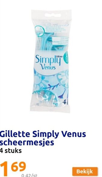 Action Gillette Simply Venus scheermesjes aanbieding