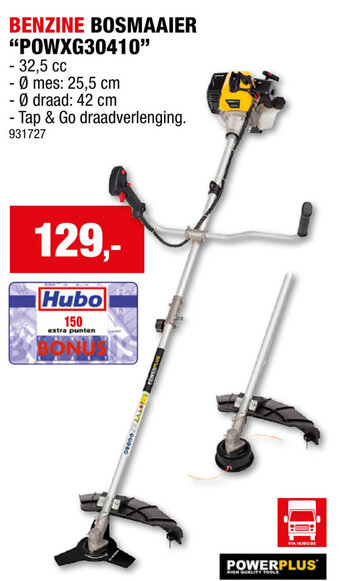 Hubo POWERPLUS BENZINE BOSMAAIER POWXG30410 aanbieding