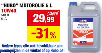 Hubo "HUBO" MOTOROLIE 5 L 10W40 aanbieding