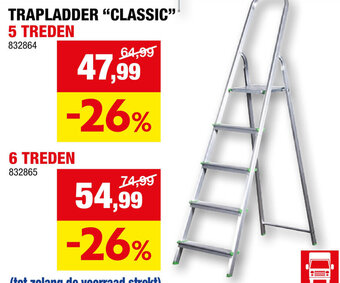 Hubo TRAPLADDER "CLASSIC" 5 TREDEN aanbieding