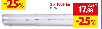 Hubo SPATWATERDICHTE TL-ARMATUUR 2 x 1600 lm aanbieding