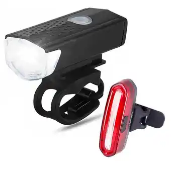 Decathlon Led fietsverlichting set - usb oplaadbaar - 300 & 20 lumen aanbieding