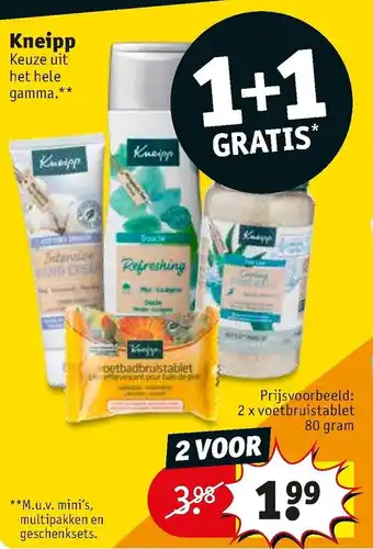 Kruidvat Kneipp 2 x voetbadbruistablet aanbieding