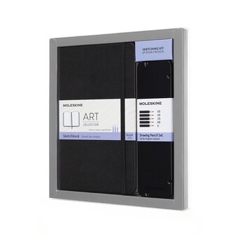 Bol.com Moleskine art bundel (large schetsboek + schetspotloden) aanbieding