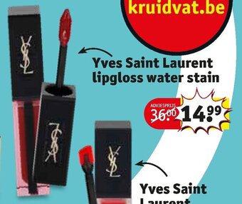 Kruidvat Yves Saint Laurent lipgloss water stain aanbieding