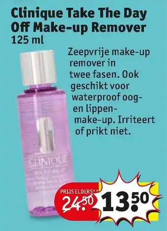 Kruidvat Clinique Take The Day Off Make-up Remover 125ml aanbieding