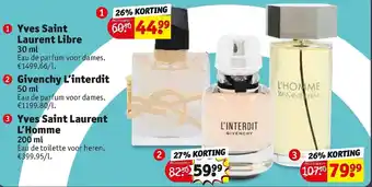 Kruidvat Yves Saint Laurent Libre 30ml aanbieding