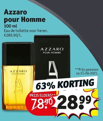 Kruidvat Azzaro pour Homme 100ml aanbieding