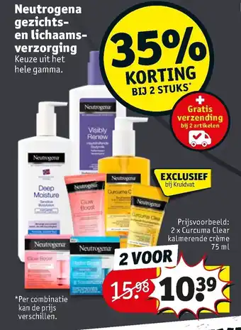 Kruidvat Neutrogena gezichts-en lichaams-verzorging aanbieding