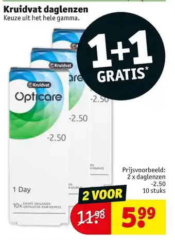 Kruidvat Kruidvat daglenzen 2 x daglenzen aanbieding