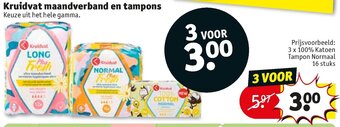Kruidvat Kruidvat maandverband en tampons aanbieding