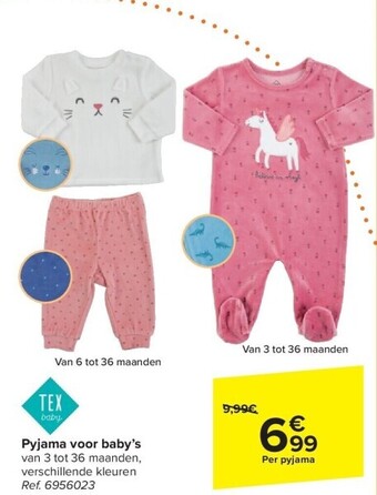 Carrefour Pyjama voor baby’s aanbieding
