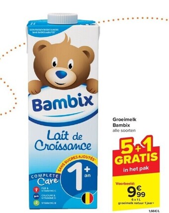 Carrefour Groeimelk bambix aanbieding