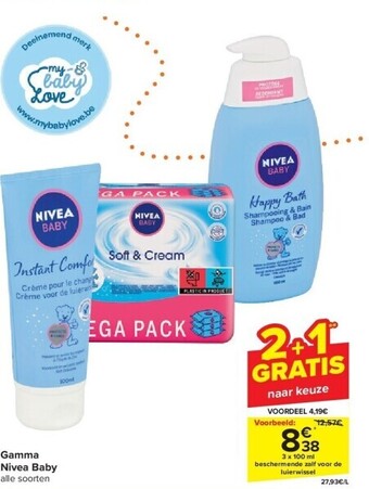 Carrefour Gamma nivea baby aanbieding