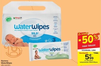 Carrefour Gamma waterwipes aanbieding