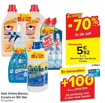 Carrefour Sets omino bianco, carolin en wc net aanbieding