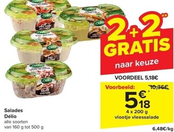 Carrefour Salades délio aanbieding