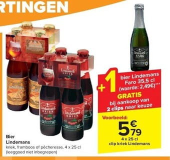 Carrefour Bier lindemans aanbieding