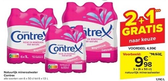 Carrefour Natuurlijk mineraalwater contrex aanbieding