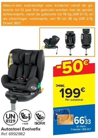 Carrefour Autostoel evolvefi x aanbieding
