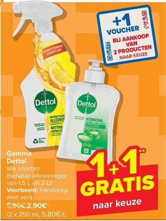 Carrefour Gamma dettol aanbieding