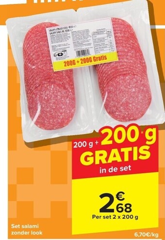 Carrefour Set salami zonder look aanbieding
