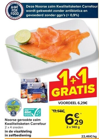 Carrefour Noorse gerookte zalm kwaliteitsketen carrefour aanbieding