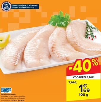 Carrefour Kabeljauwhaasje aanbieding