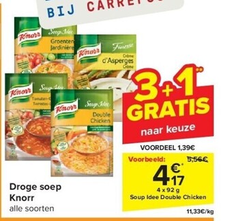 Carrefour Droge soep knorr aanbieding