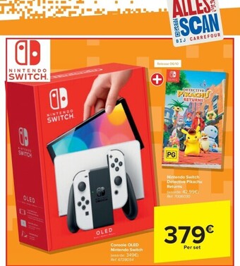 Carrefour Nintendo switch detective pikachu returns aanbieding