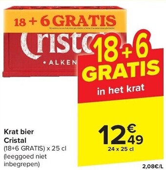 Carrefour Krat bier cristal aanbieding