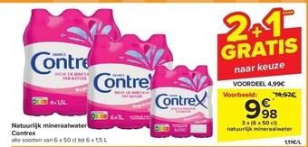 Carrefour Natuurlijk mineraalwater contrex aanbieding