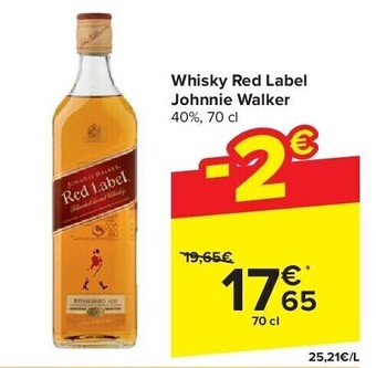 Carrefour Whisky red label johnnie walker aanbieding