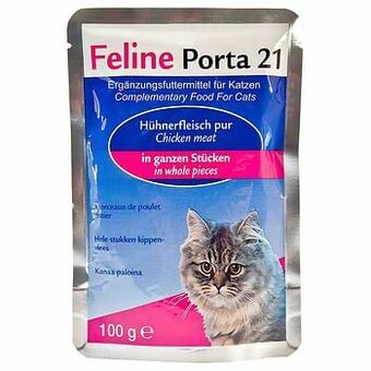 Zooplus 1x100g Feline Maaltijdzakjes Tonijn met Garnalen Porta 21 Kattenvoer aanbieding